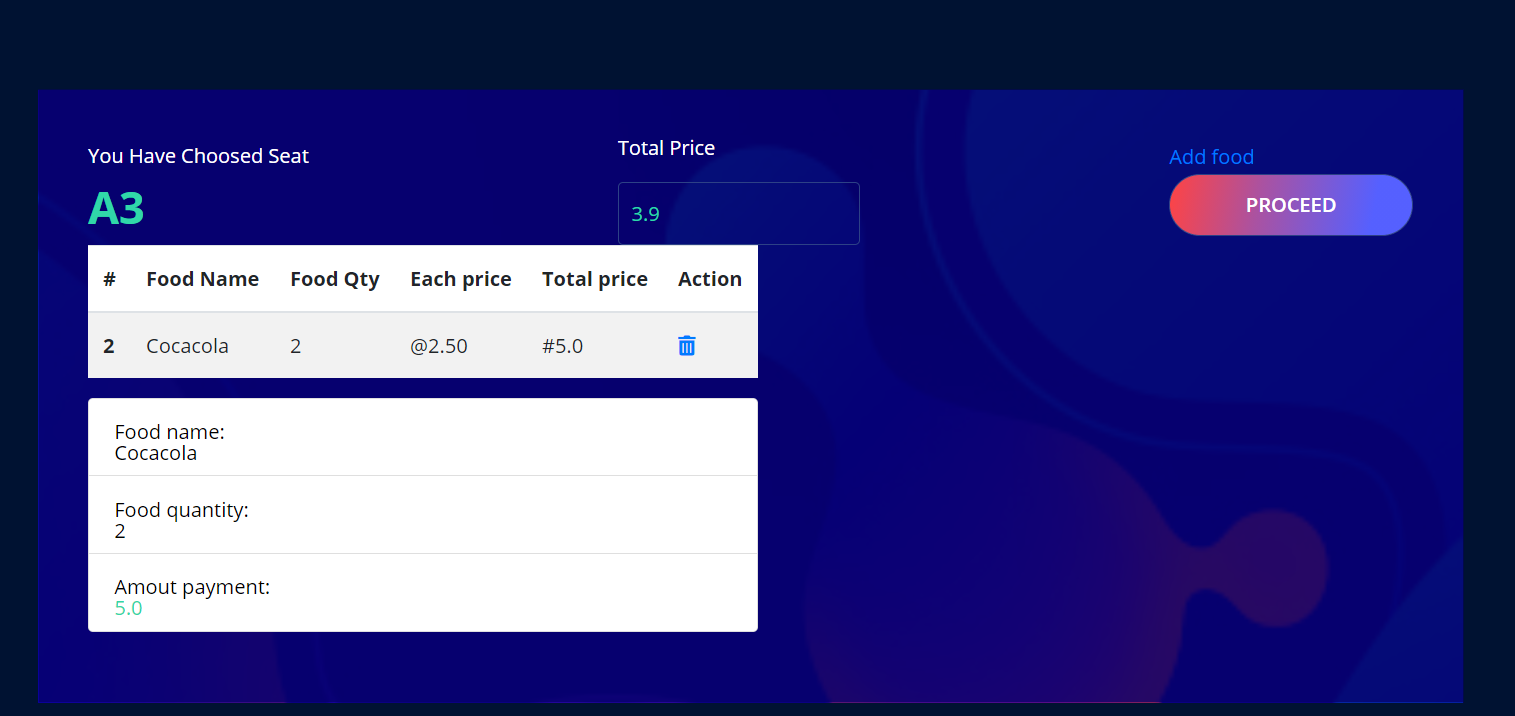 The show order just added